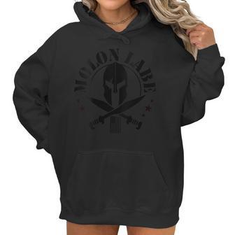 Womens Epic American Spartan Gym Men Military Spartan Molon Labe Women Hoodie | Favorety