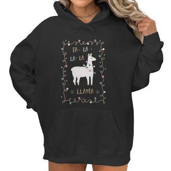 Fa La La La Llama Southern Charm Collection On A Navy Women Hoodie | Favorety AU