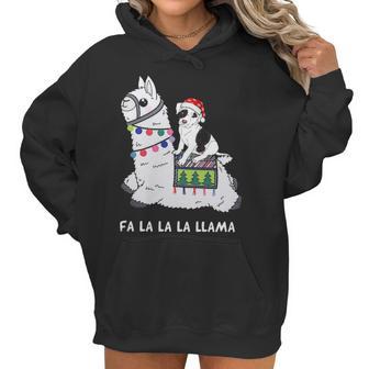 Fla La La Llama Pitbull Is Riding Llama Funny T Sh Women Hoodie | Favorety DE