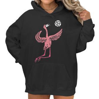 Flamingo Volleyball Spike Serve Player Spiker Women Men Women Hoodie | Favorety DE