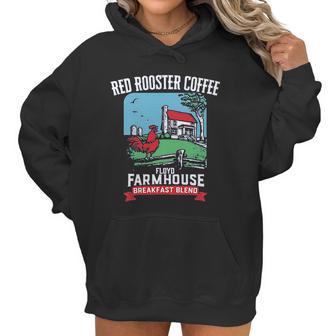 Floyd Farmhouse Red Rooster Coffee Women Hoodie | Favorety AU