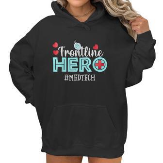 Frontline Hero Med Tech Essential Workers Thank You Nurses Graphic Design Printed Casual Daily Basic Women Hoodie | Favorety UK