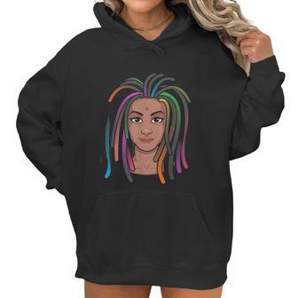 Funny Afro Radiant Black Woman With Dreadlocks Gift Women Women Hoodie | Favorety DE