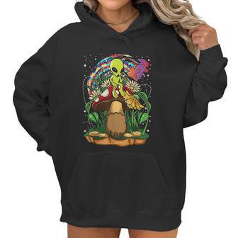 Funny Magic Mushroom Alien Trippy Shroom Lsd Gift Acid Trip Women Hoodie | Favorety CA