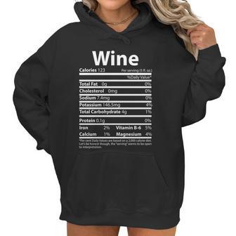 Funny Thanksgiving Wine Nutritional Values Women Hoodie | Favorety AU