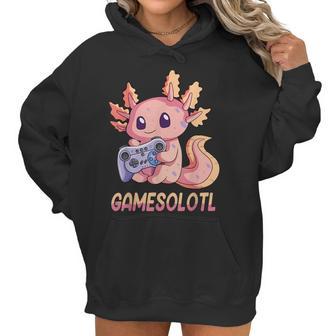 Gamesolotl Axolotl Video Gamer Kawaii Pastel Goth Anime Boys V4 Men Women T-Shirt Graphic Print Casual Unisex Tee Women Hoodie | Favorety