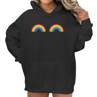 Gay Les Pride Rainbow Boobs Shirt Lgbt Gay Pride Gift Graphic Design Printed Casual Daily Basic Women Hoodie | Favorety