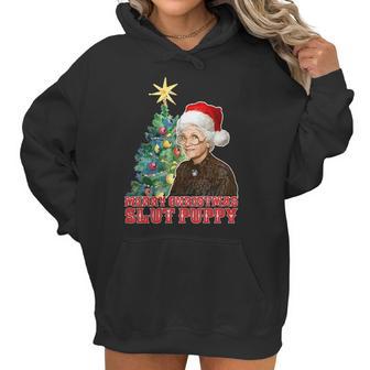 Golden Girls Sophia Petrillo Merry Christmas Slut Puppy Xmas Shirt Women Hoodie | Favorety