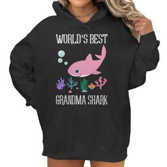 Grandma Gift Worlds Best Grandma Shark Women Hoodie | Favorety CA