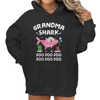 Grandma Shark Funny Mothers Day And Shark Lover Gift Women Hoodie | Favorety