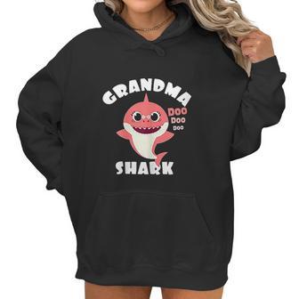 Grandma Shark Gift Shark Baby Cute Design Family Women Hoodie | Favorety