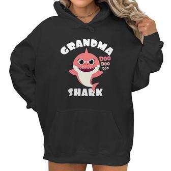 Grandma Shark Gift Shark Baby Cute Design Family Set Women Hoodie | Favorety