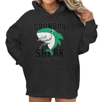 Grandpa Shark Daddy Grandfather Halloween Christmas Women Hoodie | Favorety