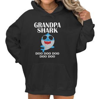 Grandpa Shark Doo Doo Fathers Day Grandpa Christmas Women Hoodie | Favorety UK