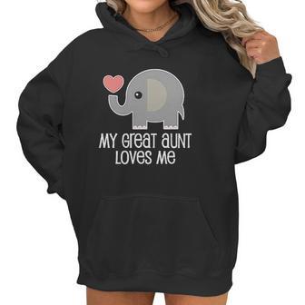 Great Aunt Loves Me Elephant Infant Creeper Women Hoodie | Favorety AU