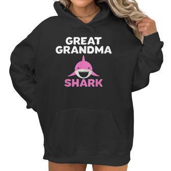 Great Grandma Shark Cute Grandmother Grandparent Gift Women Hoodie | Favorety CA