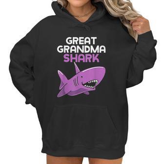 Great Grandma Shark Funny Family Gift Women Hoodie | Favorety