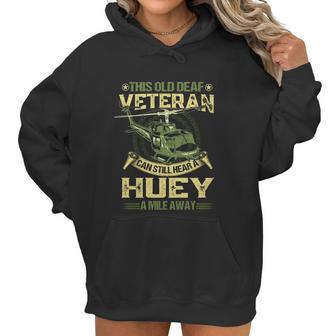 Hear A Huey A Mile Away Funny Gift Helicopter Pilot Vietnam Veteran Cute Gift Men Women T-Shirt Graphic Print Casual Unisex Tee Women Hoodie | Favorety