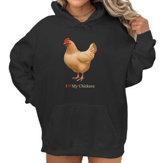 I Heart Love My Chickens Buff Orpington Hen Women Hoodie | Favorety DE