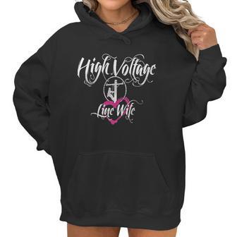 High Voltage Line Wife Black Women Hoodie | Favorety AU