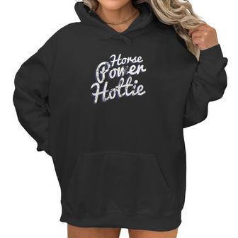 Horsepower Hottie Car Sled Fast Powerful Hot Rod Tee Women Hoodie | Favorety AU