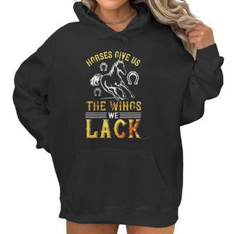 Horses Give Us The Wings We Lack New 2022 Gift Women Hoodie | Favorety AU