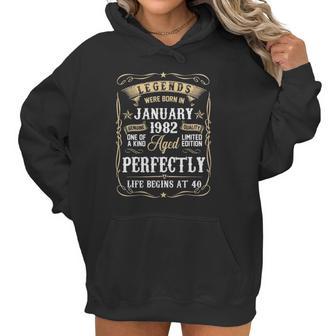 January 1982 40Th Birthday Gift 40 Years Old Men Women Women Hoodie | Favorety