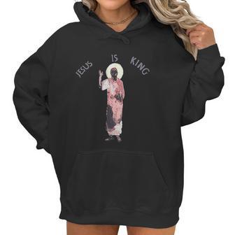 Kanye Jesus Is King Rap Hip Hop Women Hoodie | Favorety