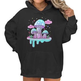 Kawaii Pastel Goth Mushrooms Women Hoodie | Favorety CA