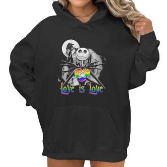 Lgbt Jack Skellington The Nightmare Before Christmas Love Is Love Halloween Shirt Mf Women Hoodie | Favorety UK