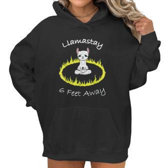 Llamastay 6 Feet Away Funny Llama Stay Social Distancing Women Hoodie | Favorety AU