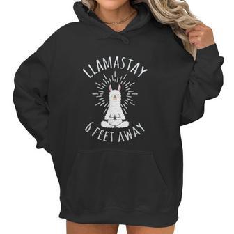 Llamastay 6 Feet Away Funny Social Distancing Women Hoodie | Favorety DE