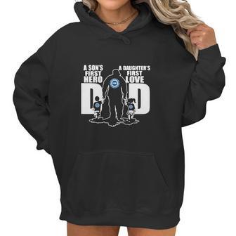 Logo United Auto Workers A Son’S First Hero A Daughter’S First Love Dad Women Hoodie | Favorety