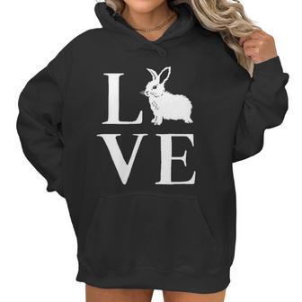 Womens Love Bunny Cute Adorable Easter Sunday Rabbit Women Hoodie | Favorety AU