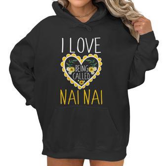 I Love Being Called Nai Nai Sunflower Heart Christmas Gift Women Hoodie | Favorety AU