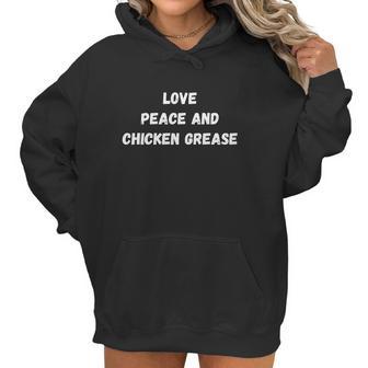 Love Peace Chicken Grease Take Care Adios Women Hoodie | Favorety UK