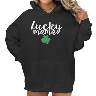 Lucky Mama St Patrick Day Mommy And Me Scoop Neck Women Hoodie | Favorety