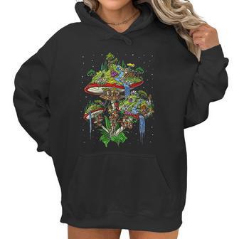 Magic Mushrooms Island Psychedelic Fungi Fantasy Hippie Women Hoodie | Favorety DE