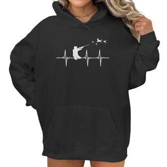 Mens Heartbeat Bird Shooting Hunting Duck Goose Hunter Quail Women Hoodie | Favorety UK