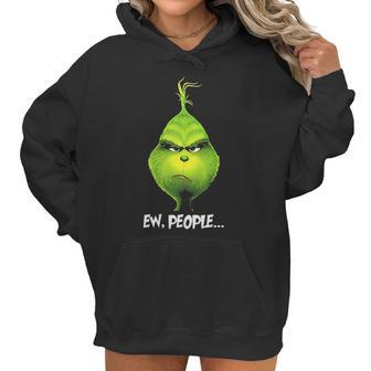 Merry Christmas Grinch Ew People Funny The Grinch Women Hoodie | Favorety UK