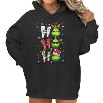 Merry Christmas Santa Grinch Ho Ho Ho Women Hoodie | Favorety AU