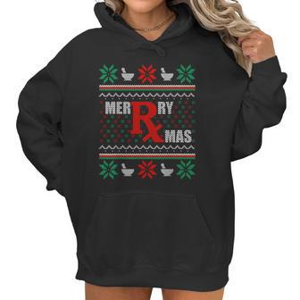 Merry Xmas Pharmacist Ugly Christmas Sweater Pharmacy Tech Sweater Women Hoodie | Favorety UK