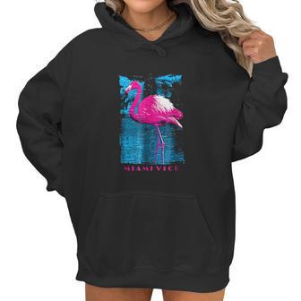 Miami Vice Original Pink Flamingo Women Hoodie | Favorety