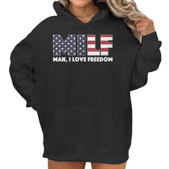 Milf - Man I Love Freedom Womens Ideal Racerback Tankt Women Hoodie | Favorety AU