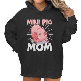 Mini Pig Piglet Swine Farm Animal Piggy Cute Pig Mom Gift Graphic Design Printed Casual Daily Basic Women Hoodie | Favorety CA