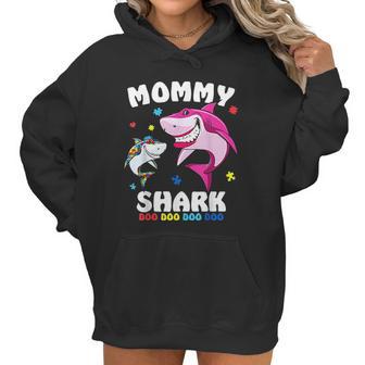 Mommy Shark Awareness Gift Women Hoodie | Favorety