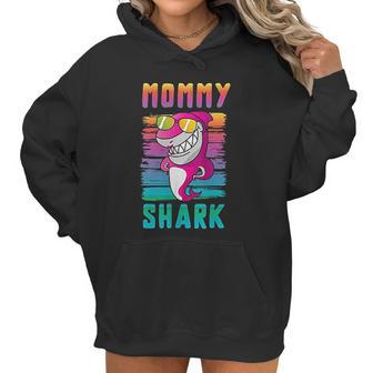 Mommy Shark Funny Retro Vintage Gifts For Mother Women Hoodie | Favorety UK