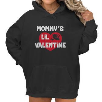 Mommys Lil Valentine Cute Valentines Day Outfit Women Hoodie | Favorety CA