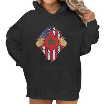 Moroccan Flag Morocco Men Women Kids Gift Women Hoodie | Favorety AU