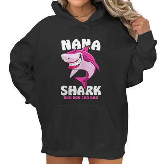 Nana Shark Doo Doo Doo Funny Nana Valentines Day Women Hoodie | Favorety UK